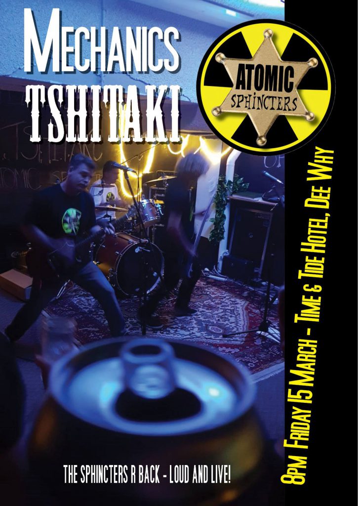 Atomic Sphincters - Gig Poster - Time and Tide - 15 March 2019